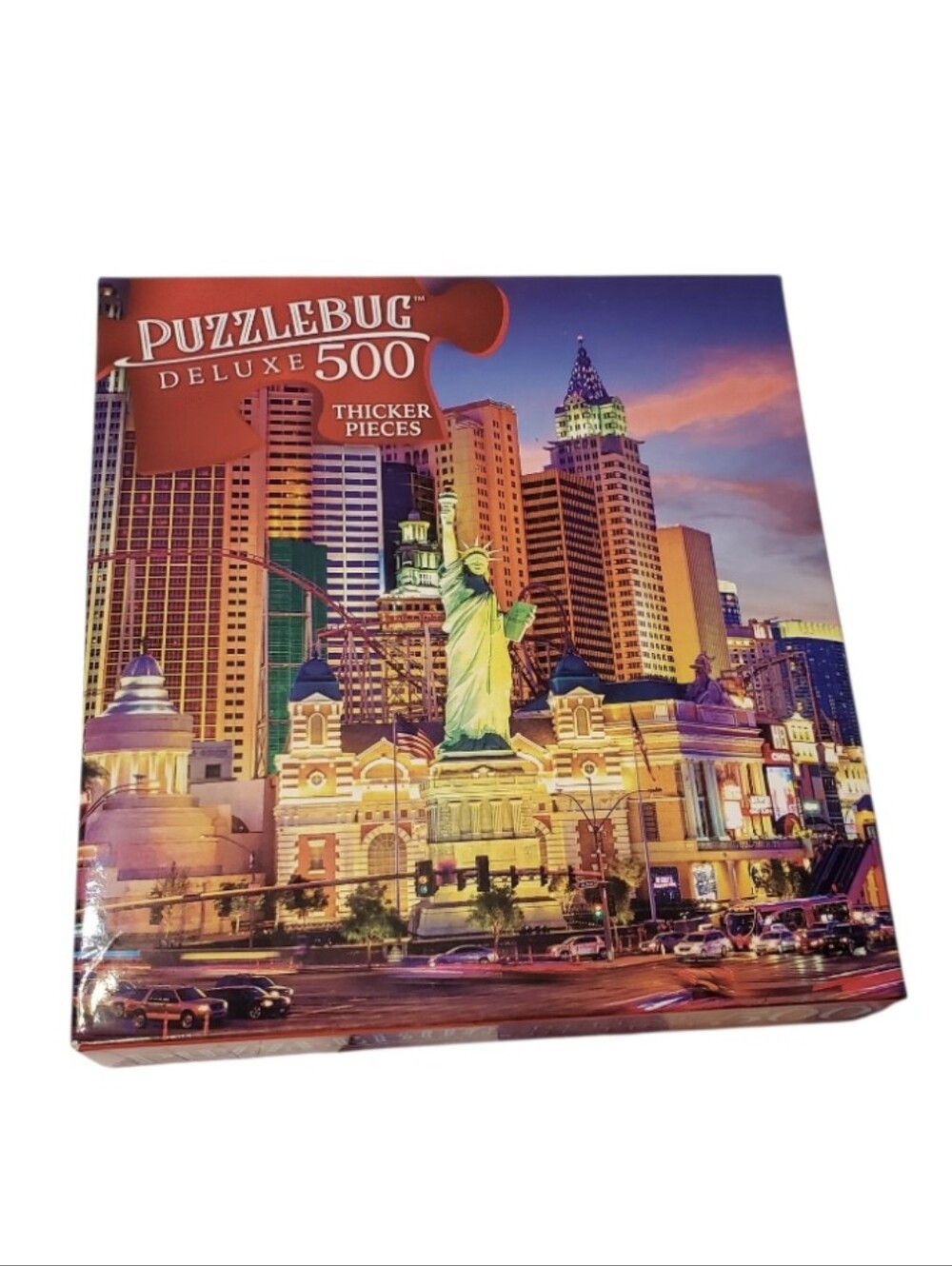Puzzlebug Deluxe Cra-Z-Art Las Vegas Strip NY Hotel Casino Puzzle 500 PCS 20x12